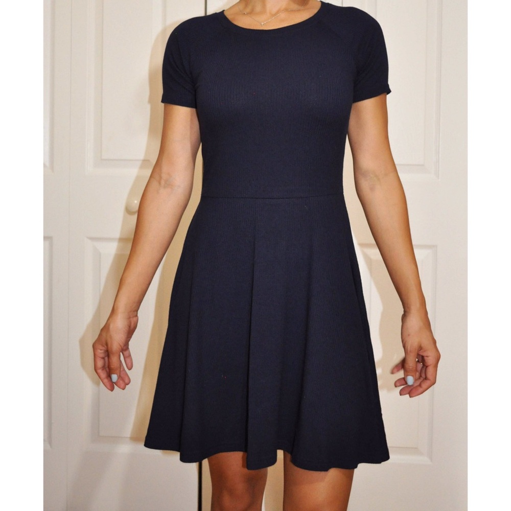 Comfy Navy Skater Dress